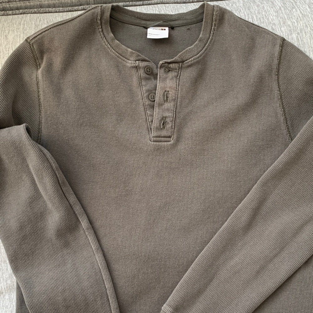The North Face Long Sleeve Henley - Olive